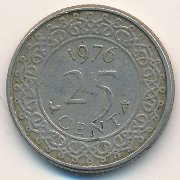 Суринам, 25 центов (1976 г.)