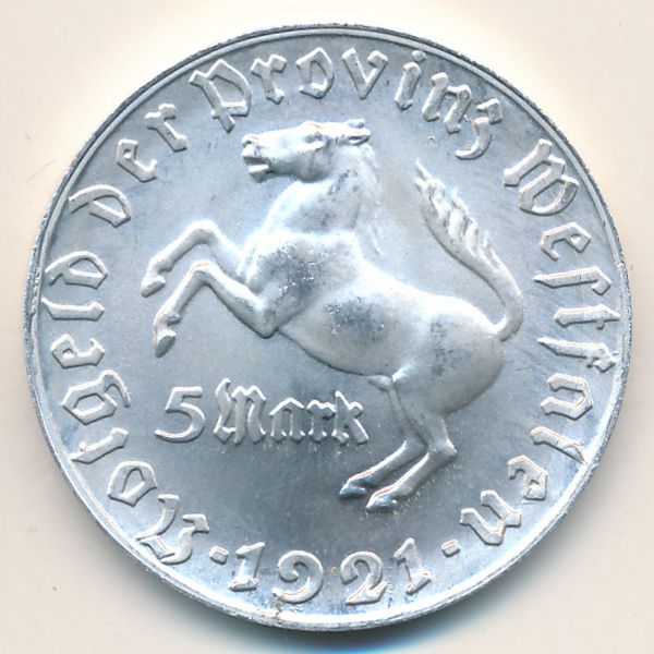 Вестфалия., 5 марок (1921 г.)