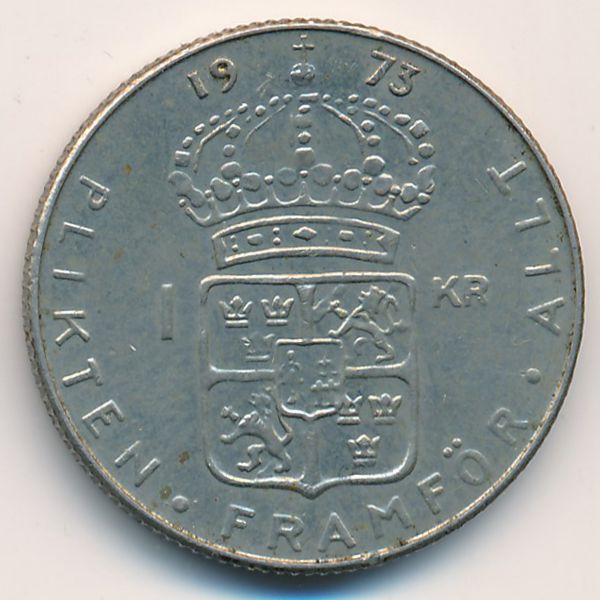 Швеция, 1 крона (1973 г.)