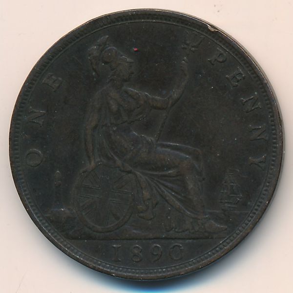 Великобритания, 1 пенни (1890 г.)