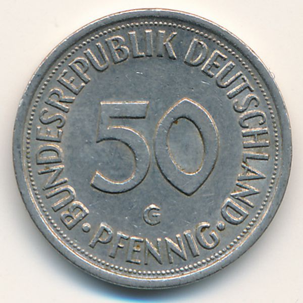 ФРГ, 50 пфеннигов (1980 г.)