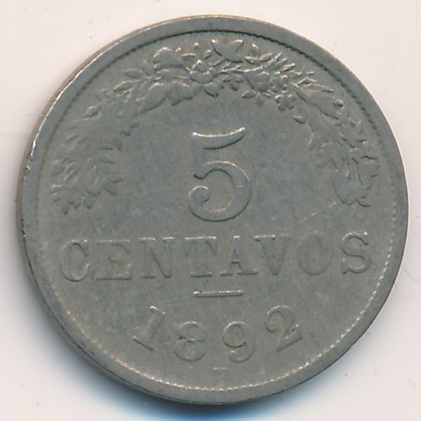 Боливия, 5 сентаво (1892 г.)