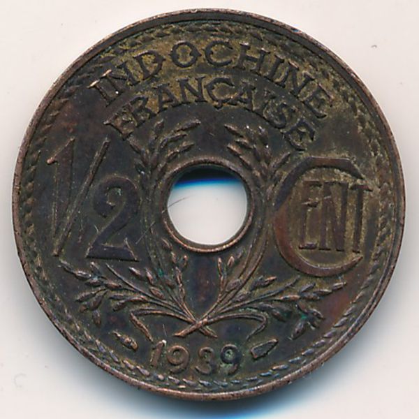 Французский Индокитай, 1/2 цента (1939 г.)