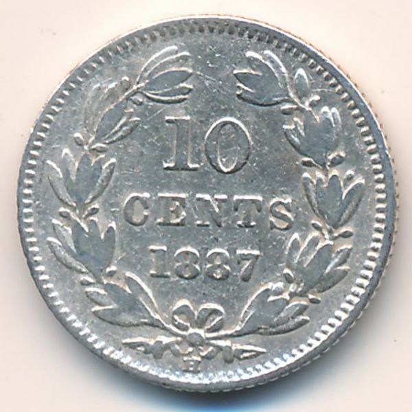 Никарагуа, 10 сентаво (1887 г.)