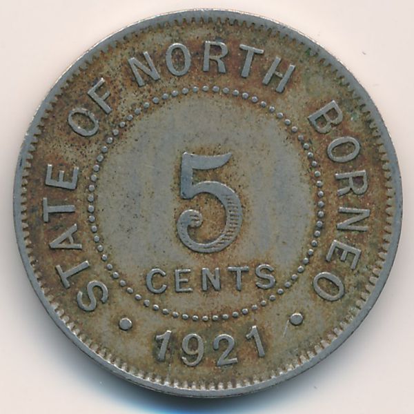 Северное Борнео, 5 центов (1921 г.)