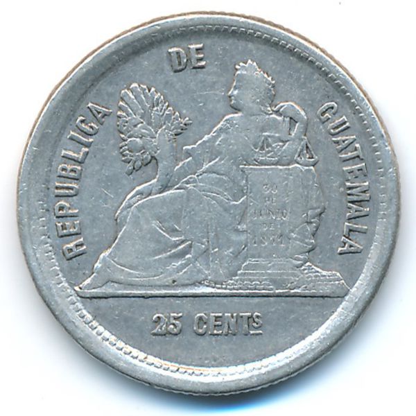 Гватемала, 25 сентаво (1885 г.)