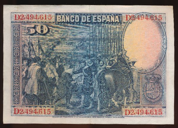 Испания, 50 песет (1928 г.)