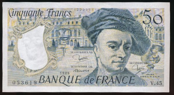Франция, 50 франков (1986 г.)