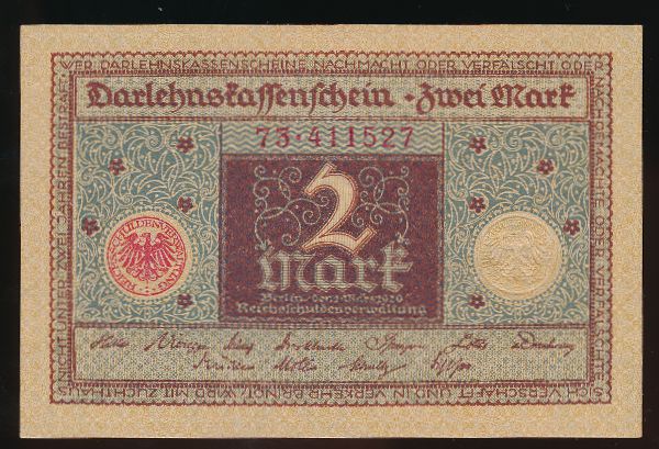 Германия, 2 марки (1920 г.)