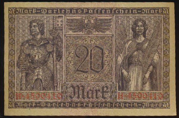 Германия, 20 марок (1918 г.)