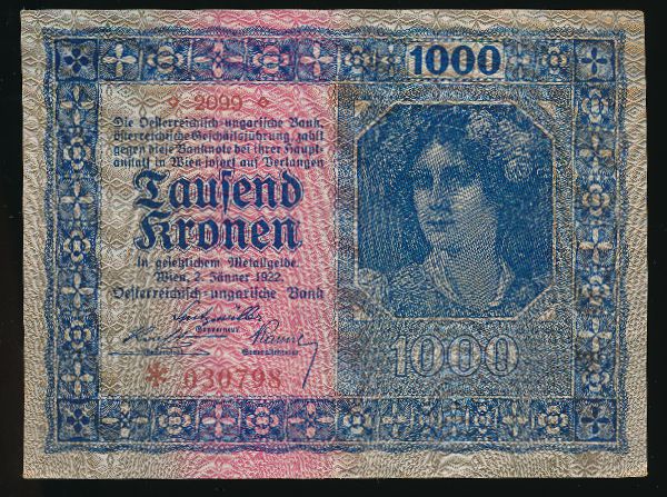 Австрия, 1000 крон (1922 г.)