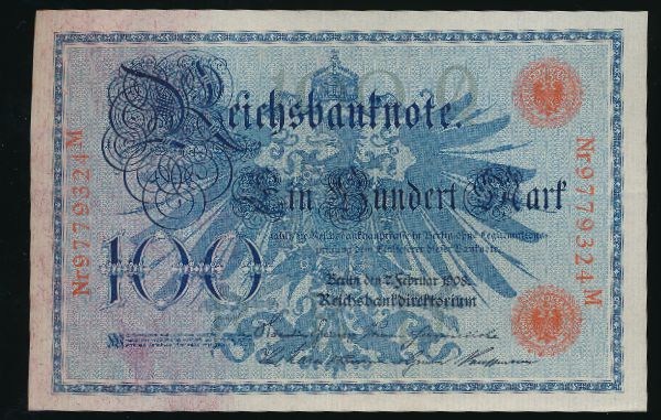 Германия, 100 марок (1908 г.)