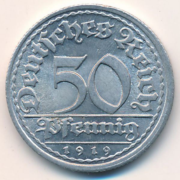 Веймарская республика, 50 пфеннигов (1919 г.)