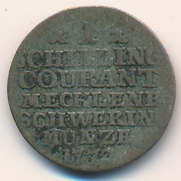 Мекленбург-Шверин, 1 шиллинг (1772 г.)