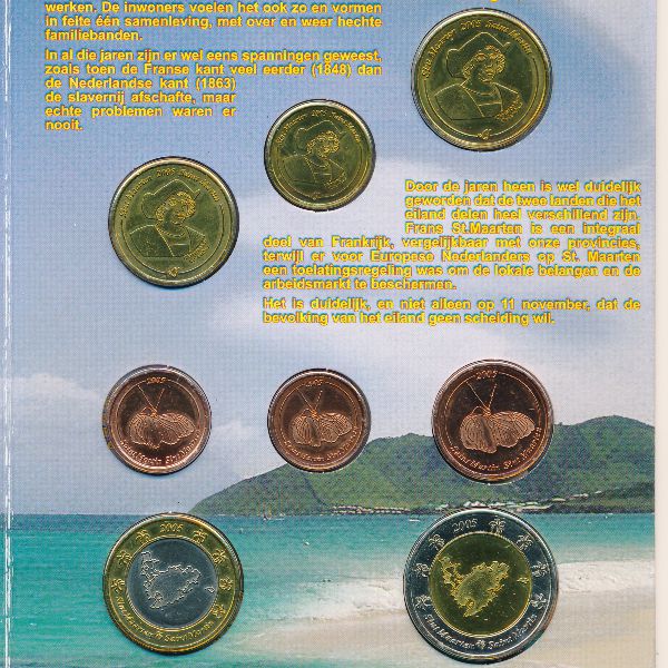 Сен-Мартин., Набор монет (2005 г.)