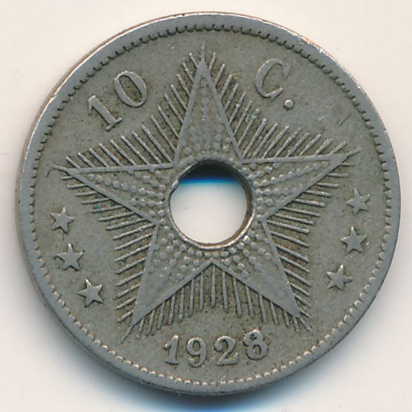 Бельгийское Конго, 10 сентим (1928 г.)