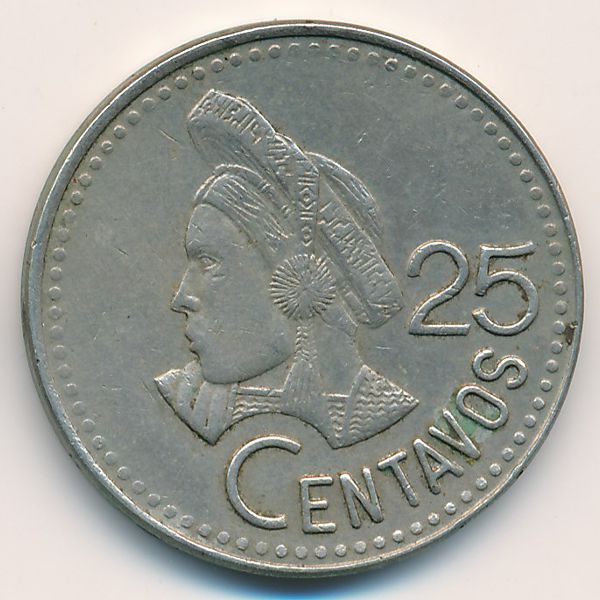 Гватемала, 25 сентаво (1990 г.)