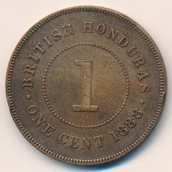 Британский Гондурас, 1 цент (1888 г.)