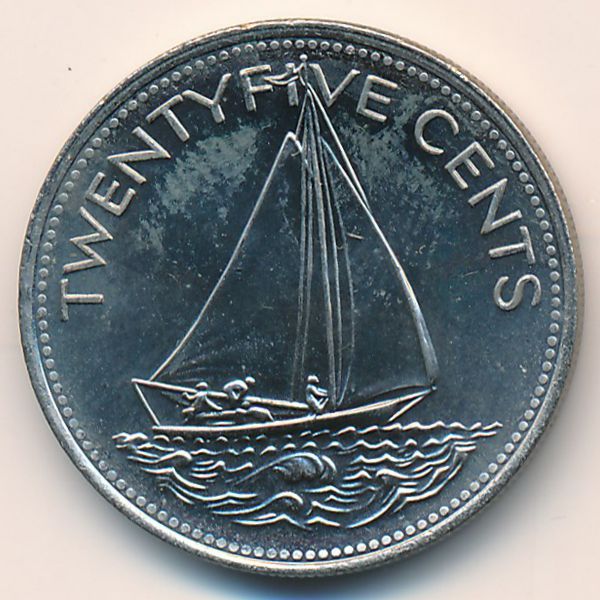 Багамские острова, 25 центов (2000 г.)