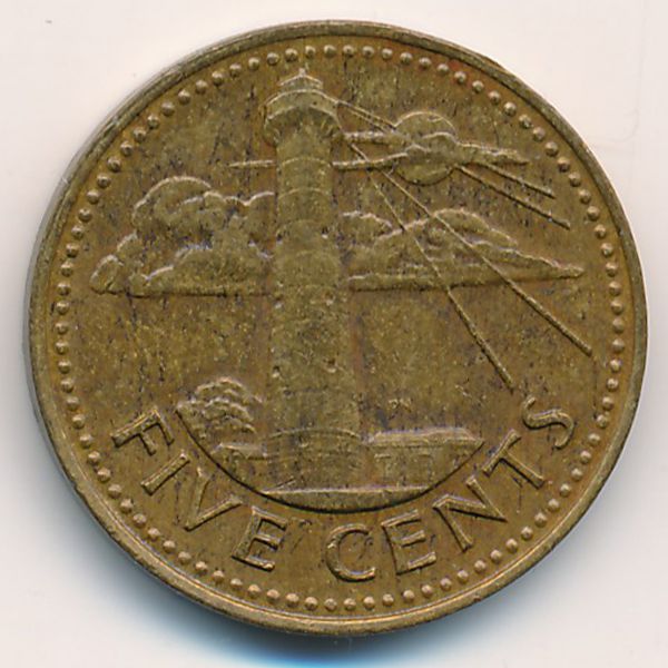 Барбадос, 5 центов (1973 г.)