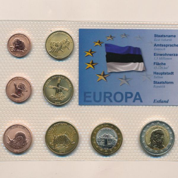 Эстония, Набор монет (2010 г.)