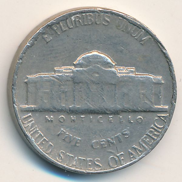 5 сша в рублях. 5 Центов США. Монета США 1945 года. 5 Центов 1949 года. Американская монета 1954 года.