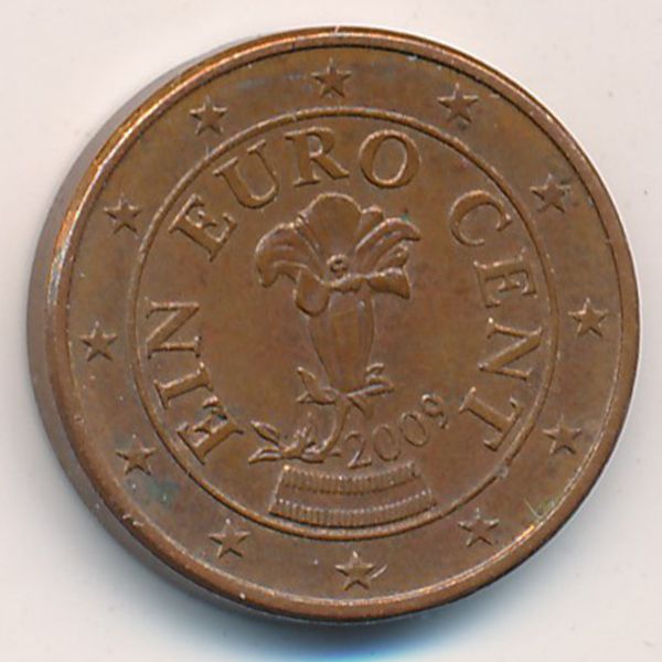 Австрия, 1 евроцент (2009 г.)
