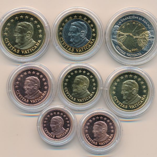 Ватикан., Набор монет (2011 г.)
