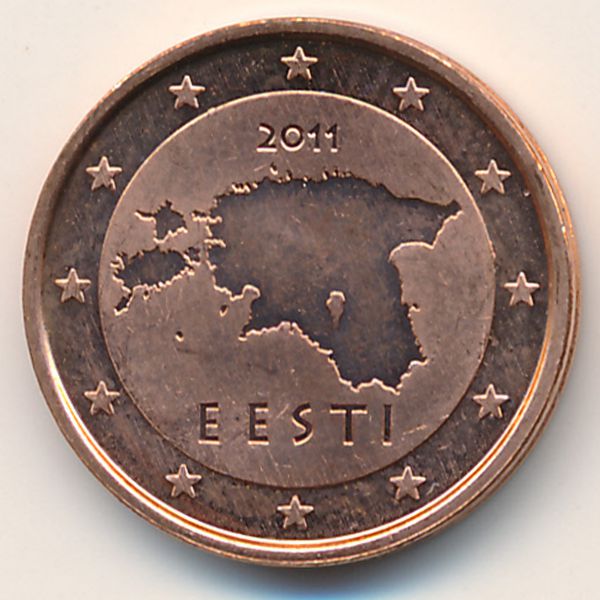 Эстония, 2 евроцента (2011 г.)