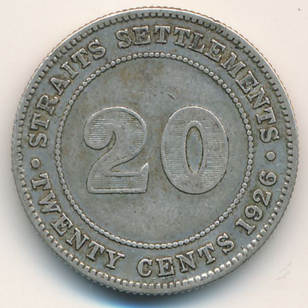 Стрейтс-Сетлментс, 20 центов (1926 г.)