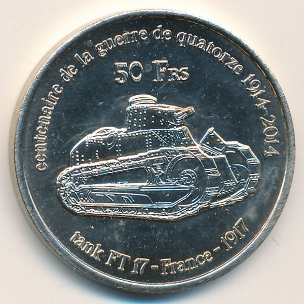 Бассас-да-Индия., 50 франков (2014 г.)