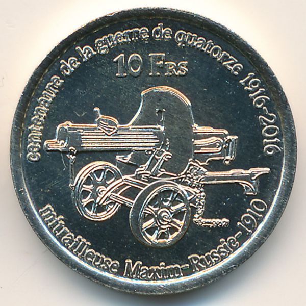 Бассас-да-Индия., 10 франков (2016 г.)