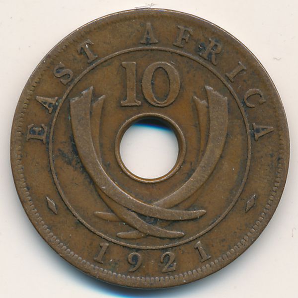 Восточная Африка, 10 центов (1921 г.)