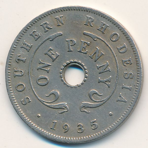 Южная Родезия, 1 пенни (1935 г.)