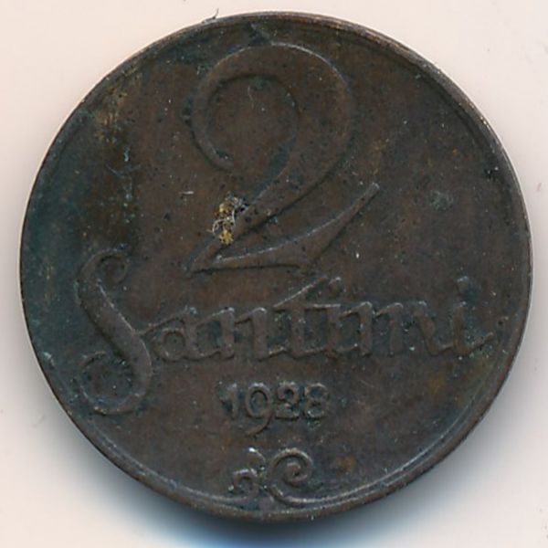 Латвия, 2 сантима (1928 г.)