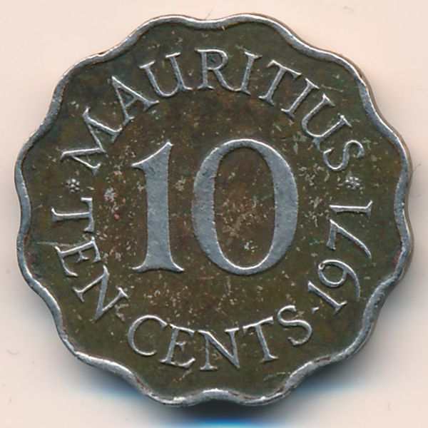 Маврикий, 10 центов (1971 г.)