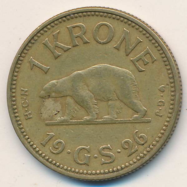 Гренландия, 1 крона (1926 г.)