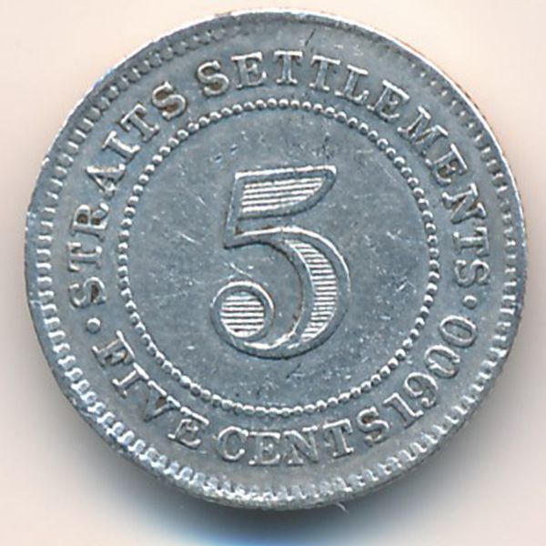 Стрейтс-Сетлментс, 5 центов (1900 г.)