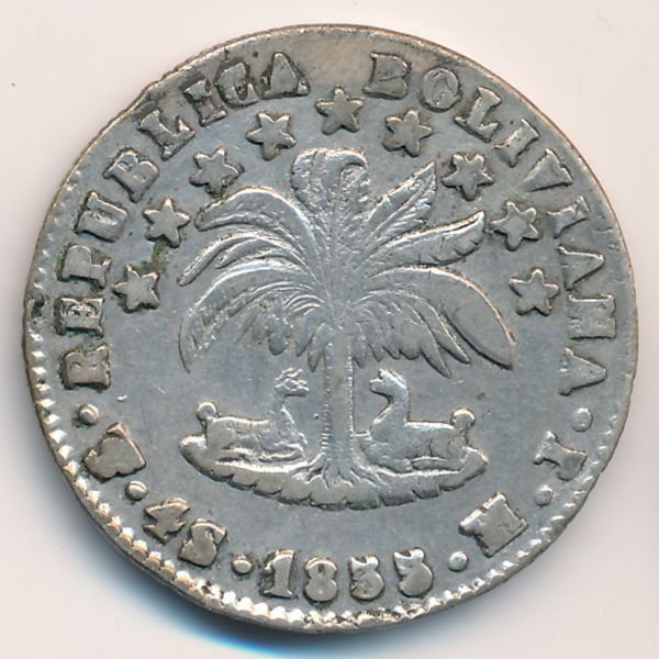 Боливия, 4 соля (1855 г.)