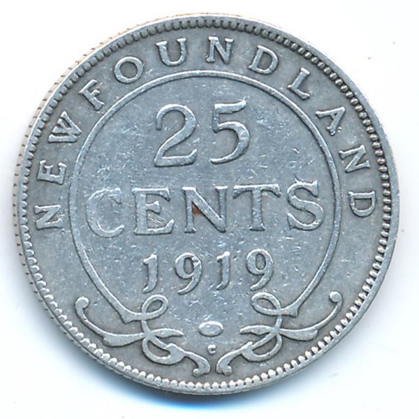 Ньюфаундленд, 25 центов (1919 г.)