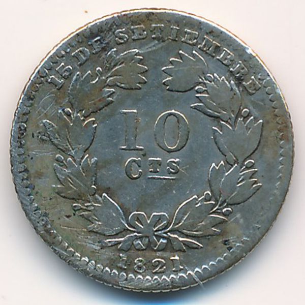 Никарагуа, 10 сентаво (1880 г.)