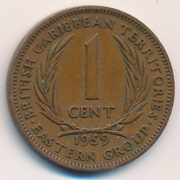 Восточные Карибы, 1 цент (1959 г.)