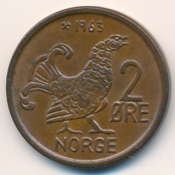 Норвегия, 2 эре (1963 г.)