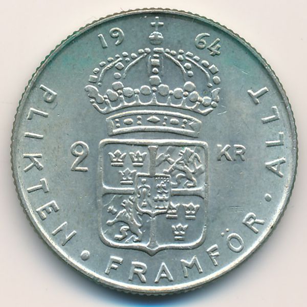 Швеция, 2 кроны (1964 г.)