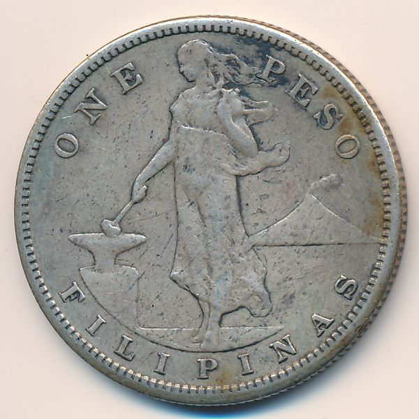 Филиппины, 1 песо (1909 г.)