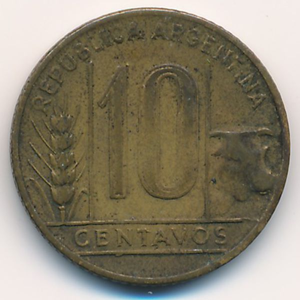 Аргентина, 10 сентаво (1947 г.)