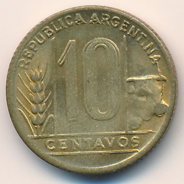 Аргентина, 10 сентаво (1947 г.)