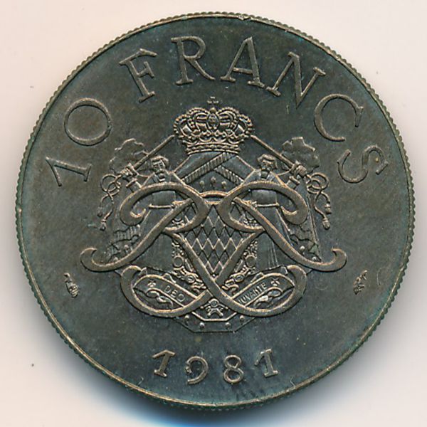 Монако, 10 франков (1981 г.)
