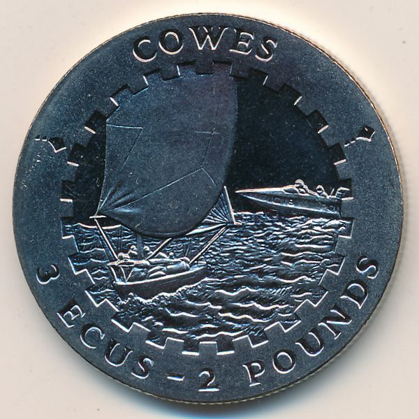 Остров Уайт., 3 экю - 2 фунта (1996 г.)