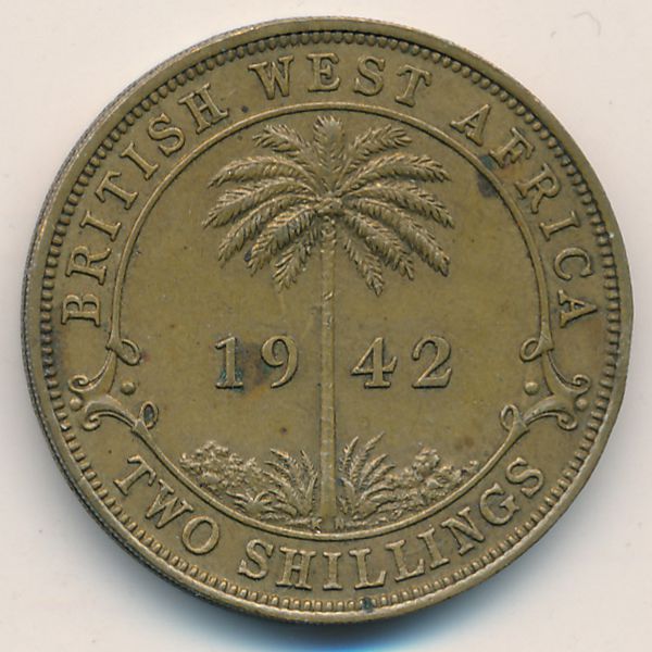 Британская Западная Африка, 2 шиллинга (1942 г.)